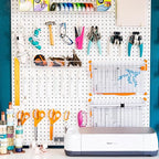 2 Pcs Pegboard, Metal Pegboard Wall Panels - Pegboard Wall Organizer System - Peg Boards for Walls, Small Peg Board Tool Stor