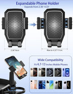 Car Cup Holder Tray - 4 in 1 Adjustable Car Cup Holder Expander with 360° Rotatable Food Tray Table and Phone Mount for Drive
