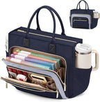 LOVEVOOK Teacher Tote Bag for Women,Laptop bag with Large Cup Holder,Work bag with Accordion File Organizer Pocket,Multi-Pock