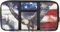 Flag Print Car Sun Visor Organizer Tactical Sunvisor Organizers with Zipper Storage Pouch Universal Accessories for Truck SUV,American Flag Eagle