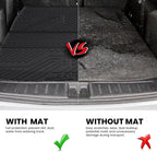LASFIT Trunk Cargo Mats for Mitsubishi Outlander 2022-2025 (Not Fit PHEV or Sport Models), Custom Fit All-Weather TPE Rubber Backerst Mat & Trunk Mat for Mitsubishi Outlander Accessories, Black