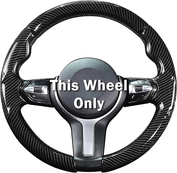 Steering Wheel Cover for BMW X3(2014-2017) X5(2014-2018) 3 Series(2012-2019) 5 Series(2014-2016) 328i 320i 330i 325i 528i 535i 530i 540i M3 2 4 6 Series X4 X6 M2 M4 M5 M6 Accessories (Glossy Black)