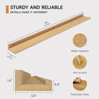 Fun Memories Picture Ledge Shelf for Wall, Floating Shelves Set of 4, 36 Inch Long Nursery Book Shelves for Toys Storage, Kid