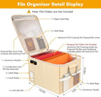 TOMKID 5200°F Fireproof Document Box, Fire Important Document Organizer with Lock, Upgraded Heat Insulated Filing Storage Cab