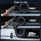 OlarHike Cordless Tire Inflator Portable Air Compressor, 3X Fast Inflation,12000mAh Battery, Air Pump for Car Tires, Pickups, SUVs, Electric Pump with Digital Pressure Gauge/Auto Shuttoff, Gift Ideas