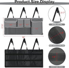 UYYE Trunk Hanging Organizer, Backseat Storage Bag, Collapsible Car Interior Accessories with 4 Pockets & 2 Mesh Pouches for