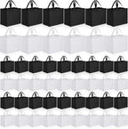 Boao 48 Pack Reusable Grocery Bags 13''L x 9.4''W x 15''H Large Foldable Shopping Tote Bag Non Woven with Handle and Button