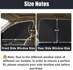 XCBYT Magnetic Car Window Shades 4 Pack - Blackout Side Window Sun Shade for Privacy & Car Camping, 99% UV Blocking Car Window Covers for Side Windows, Heat Protection Travel Shades for SUV Sedan