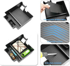 2025 2026 RDX Center Console Organizer for Acura RDX (Base/Technology/A-Spec/Advance/A-Spec Advance), Durable ABS Plastic&Anti-Slip Rubber Armrest Tray Insert 2026 RDX Accessories