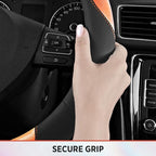 Road Comforts Steering Wheel Cover – Breathable Leather Steering Wheel Cover, Anti-Slip Grip, Universal Fit 14.5” to 15”, Hea