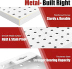 4 Pack Metal Pegboard Panels with 50 Hooks, White Pegboard Wall Organizer, Pegboard Accessories, Heavy Duty Garage Tool Stora