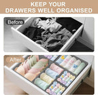 Drawer Organizer Clothes & Dresser Organizers - 12 Pack Foldable Drawer Dividers, Baby Clothes Organizer & Nursery Storage fo