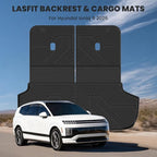 LASFIT Backrest & Cargo Mats for Hyundai Ioniq 9 2026, All Weather TPE Custom Fit Hyundai Ioniq 9 2026 Full Set Car Accessories Backrest Mats & Trunk Liners,Black