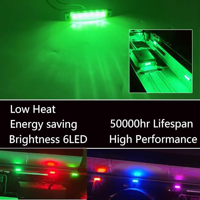 20 Pcs Rock Lights Green Strip Lights Wheel Fender Well Underglow Led Lights for Cars Exterior Side Marker for Truck Golf Cart Wrangler RV RV SUV Offroad