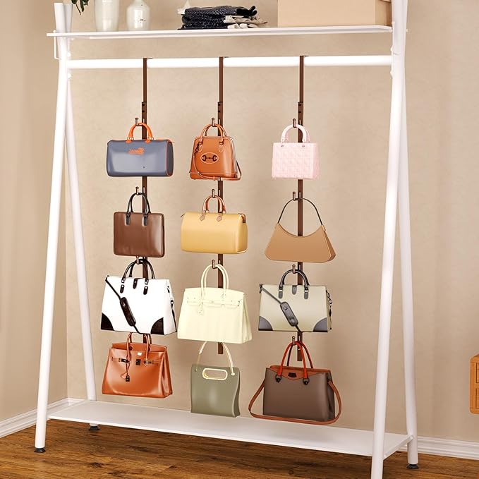 SWTYMIKI Over Door Hat Rack - 3 Packs Metal Hanging Hat Organizer with 12 Hooks Design, Baseball Cap Hanger Organizer Storage