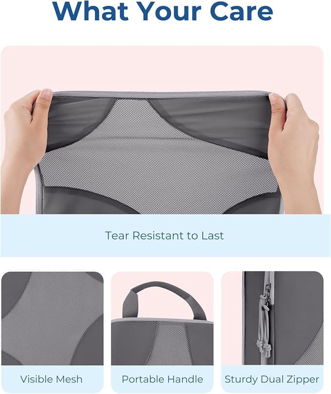 BAGSMART Compression Packing Cubes for Travel, Compressible Luggage Organizer for Cruise Ship, Lightweight Travel Essentials 