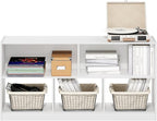 Furinno DALY Book Shelf, 5-Cube Bookshelf, Horizontal Cube Storage Organizer Bookcase, 10.9 x 47.2 x 23.6, for Living Room, B