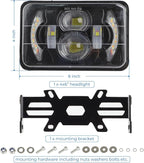 4x6 LED Headlight Kit for Suzuki DR-650 | for Suzuki DRZ400 with Mounting Bracket Hardware Headlight High Brightness High Int