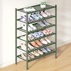 Smiry Bamboo Shoe Rack for Closet, 6 Tier Wooden Stackable Shoe Organizer, Free Standing Shoes Storage Shelf for Entryway, Fr