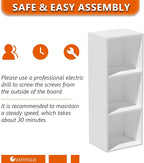 3 Cube Storage Organizer,Wooden 3-Tier Open Shelf Bookshelf,Versatile Storage Cubes for Living Room，Bedroom,Home Office, (Whi