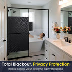 Coavas Total Blackout Window Privacy Film 100% Light Blocking & UV Protection, Static Cling Frosted Privacy Cover No Glue Heat Control Room Darkening Shade for Bedroom, Nursery, 23.6 x 78.7 inches