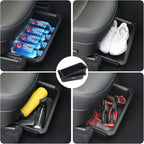 GEEDAR Under Seat Storage Box Organizer for Tesla Model Y (1 pack), Upgraded ABS + TPE Double Layer Hidden Storage Box, Washable Underseat Storage Organizer fit Tesla Model Y Accessories 2021-2024
