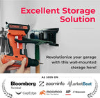 TIDYME Garage Tool Organizer Wall Mount - 80 inches - Sturdy Storage Rack with Adjustable Hooks, Anti-Rust - Easy Installatio