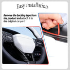Steering Wheel Button Cover, for Kia K4 2024 2025 2026,Steering Wheel Button Panel Protection Frame Molding Trim - Carbon Fiber(for GT-Line,GT-Line Turbo Model)