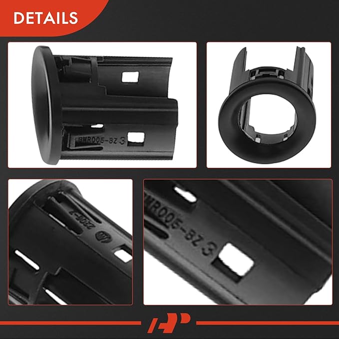 A-Premium 4-PC Rear Parking Assist Sensor Retainer Bezels Compatible with Chevrolet and GMC Models - Silverado 1500 2014-2018, Silverado 1500 LD 2019, Sierra 1500 2014-2018, Sierra 1500 Limited 2019