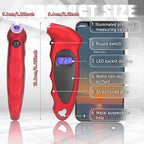 Frienda 3 Pcs Digital Tire Pressure Gauge Backlight LCD Car Pencil Air Pressure Gauge Heavy Duty Chrome Metal Head Stainless Steel Body Measurement Tool for Cars Motorcycles Trucks Bikes Tires