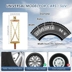 Qoosea Tire Chains Snow Chains for Car & SUV Cross - Link Heavy - Duty 6Pcs Universal Anti-Slip Chains for Tires Durable Snow