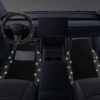 NBTEPEM Bling Car Floor Mats Full Set and Steering Wheel Cover, Universal Fit Most Cars, 4 pcs Sparkle Glitter Diamond Carpet, 5 pcs Bling Car Accessories Set for Women (Black Diamond)