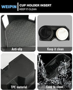 for 3PCS Center Console TPE Cup Holder Insert Compatible with 2022-2026 Tundra (SR/SR5/Limited/TRD Pro) Just Fit Console Does Not Have a Lid