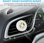 Car Fragrance Holder Compatible with Bath & Body Works Refills (Not Included), Air Freshener Vent Clip or Visor Clip, Refilla