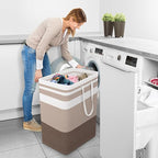 StorageRight Large Collapsible Laundry Basket Hamper with Easy Carry Handles，Freestanding Clothes Hampers for Laundry, Bedroo