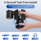 Car Cup Holder Expander W/Offset Adapter, 2-in-1 Cup Holder Extender for Large Bottles up to 4.3", Adjustable Base Fits Stanl
