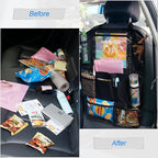 Hanemia Car Seat Back Organizer, Waterproof and Durable with 10" Table Holder, 9 Storage Pockets for Kids, Travel Accessories, 2 Pack