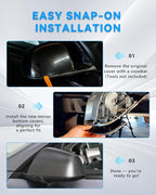 Mirror Bottom Cover for Tesla Model Y 2018-2025, Right Passenger Side Rearview Mirror Lower Base Caps, Tesla Model Y Mirrors Cover Bottom Trim Replacement Accessories（Right）