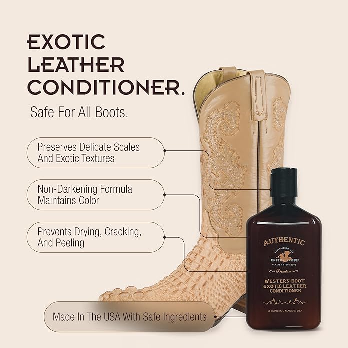 Griffin Leather Boot Conditioner, 8 oz – Deep Conditioning & Moisturizing Formula – Non-Greasy Leather Conditioner for Boots