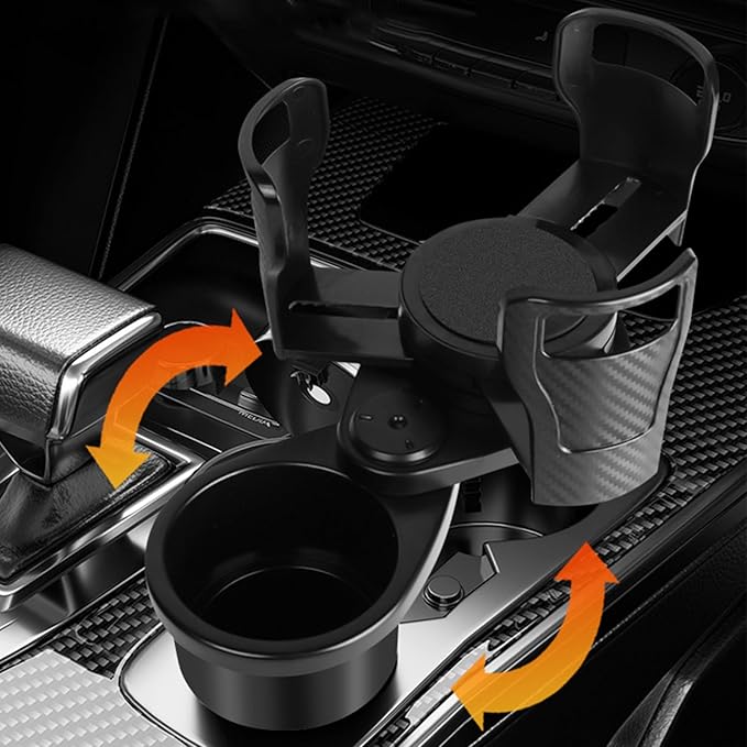 Cup Holder Expander for car, 2 in 1 Multifunctional Car Cup Holder Extender Adapter,with Adjustable Base,Compatible with Hydr