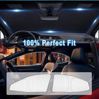 KMF 6pcs Thicken Sun Shades for 2025 2026 Toyota Camry Accessories,Full Car Window Covers Sunshade for Windshield Side Rear, UV Block Sun Visor and Privacy Blackout for Camping Outdoor