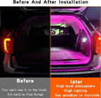 SUV Trunk Led Light Strip,Soft Rubber Ambient Lighting Bar Interior Decoration Bright Low Power Waterproof Concealed Installation Scalable 177 inch 12V 8W Warm White