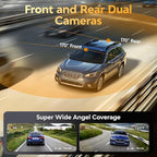 Dash Cam Front and Rear - 4K HD Dual Dash Camera for Cars, Built-in 5G WiFi GPS, 64GB Card, Dashcam with 3.2" IPS Screen, UHD
