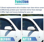 uxcell Front Right View Mirror Cover Trim Exterior Rear View Mirror Shell for Mazda 3 Axela M3 2017-2019 ABS White 1 Pcs