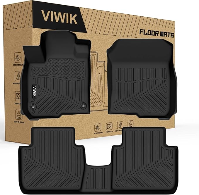 VIWIK Floor Mats for Honda HR-V 2026 2025 2024 2023,Floor Liners All Weather Floor Mats Full Accessories Custom 1st & 2nd Row TPE