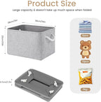 Large Storage Baskets- 15x11x10 inch Storage Bins for Shelves and Closet Organizing, Foldable Fabric Bin for Home Organizatio