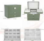Dajasan Jewelry Organizer Box, Large Jewelry Boxes for Women Girls, Space-Saving 4 Layers Jewelry Storage Case with Drawer, M