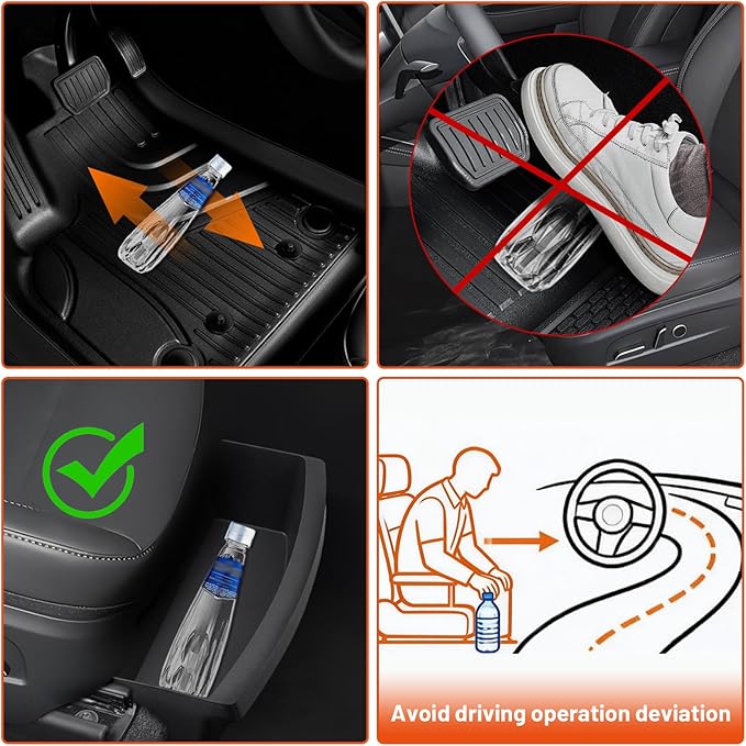 Under Seat Storage Organizer for Tesla Model Y 2025 2026 Refresh (Juniper), Upgraded TPE Double Layer Hidden Storage Box, 2pc