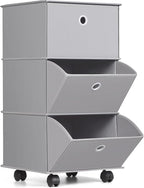 YOHOM Rolling Drawer Organizer Portable Closets Wardrobe Storage Folding Clothes Drawer Organizers for Living Room, Office, K