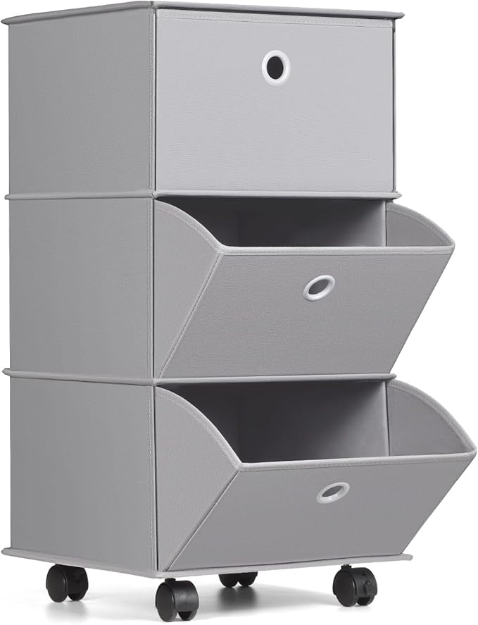 YOHOM Rolling Drawer Organizer Portable Closets Wardrobe Storage Folding Clothes Drawer Organizers for Living Room, Office, K